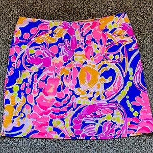 LILLY PULITZER Mini Skirt-pink, yellow, orange & blue Lobsters🦞🌸🌼🌀